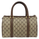 GUCCI GG Supreme Web Sherry Line Hand Bag PVC Beige Gold 40 02 006 Auth 151421-2