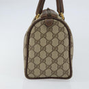 GUCCI GG Supreme Web Sherry Line Hand Bag PVC Beige Gold 40 02 006 Auth 151421-4