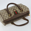 GUCCI GG Supreme Web Sherry Line Hand Bag PVC Beige Gold 40 02 006 Auth 151421-6