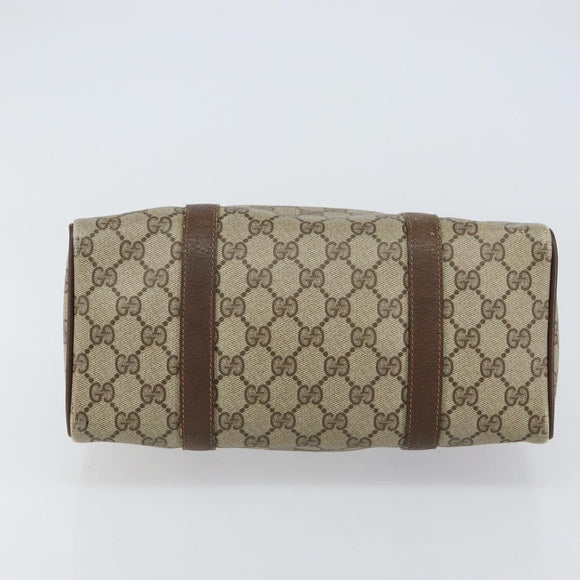 GUCCI GG Supreme Web Sherry Line Hand Bag PVC Beige Gold 40 02 006 Auth 151421