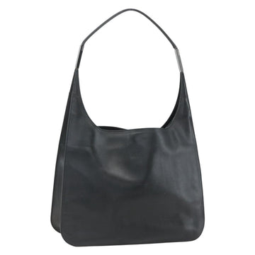 GUCCI Shoulder Bag Leather Black Silver 001 3167 Auth 151423