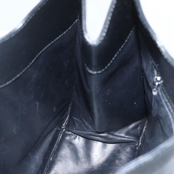 GUCCI Shoulder Bag Leather Black Silver 001 3167 Auth 151423