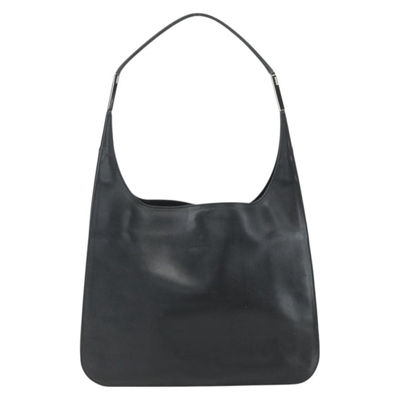 GUCCI Shoulder Bag Leather Black Silver 001 3167 Auth 151423