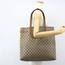 GUCCI GG Supreme Tote Bag PVC Beige Gold 39 02 061 Auth 151428-19