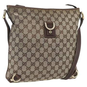 GUCCI GG Canvas Shoulder Bag Beige Gold 131326 Auth 151429