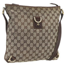 GUCCI GG Canvas Shoulder Bag Beige Gold 131326 Auth 151429-1