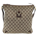 GUCCI GG Canvas Shoulder Bag Beige Gold 131326 Auth 151429-13