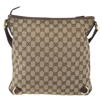 GUCCI GG Canvas Shoulder Bag Beige Gold 131326 Auth 151429 - 0