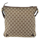 GUCCI GG Canvas Shoulder Bag Beige Gold 131326 Auth 151429-2