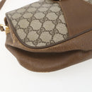 GUCCI GG Supreme Web Sherry Line Bag PVC Beige Gold 116 02 024 Auth 151431-11