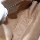 GUCCI GG Supreme Web Sherry Line Bag PVC Beige Gold 116 02 024 Auth 151431-17