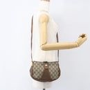 GUCCI GG Supreme Web Sherry Line Bag PVC Beige Gold 116 02 024 Auth 151431-23