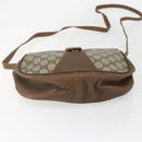 GUCCI GG Supreme Web Sherry Line Bag PVC Beige Gold 116 02 024 Auth 151431-9