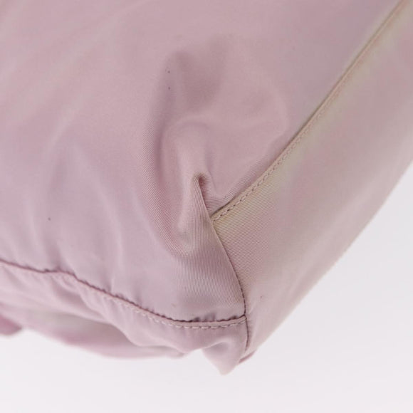 PRADA Tote Bag Nylon Pink Silver Auth 151432