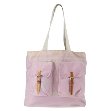 PRADA Tote Bag Nylon Pink Silver Auth 151432 - 0