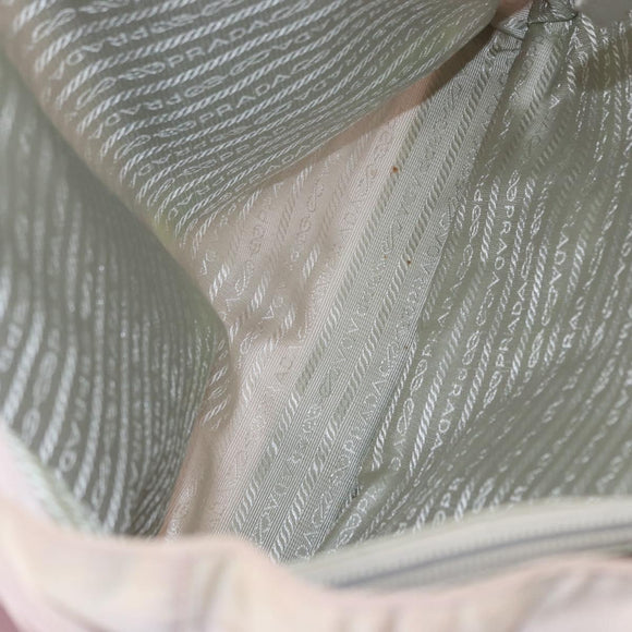 PRADA Tote Bag Nylon Pink Silver Auth 151432