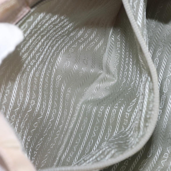 PRADA Tote Bag Nylon Pink Silver Auth 151432