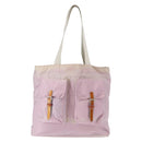 PRADA Tote Bag Nylon Pink Silver Auth 151432-13