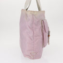 PRADA Tote Bag Nylon Pink Silver Auth 151432-5