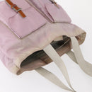 PRADA Tote Bag Nylon Pink Silver Auth 151432-6