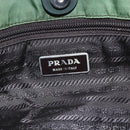 PRADA Hand Bag Nylon Green Silver Auth 151434-18