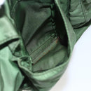 PRADA Hand Bag Nylon Green Silver Auth 151434-23