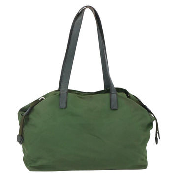 PRADA Hand Bag Nylon Green Silver Auth 151434 - 0