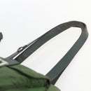 PRADA Hand Bag Nylon Green Silver Auth 151434-8