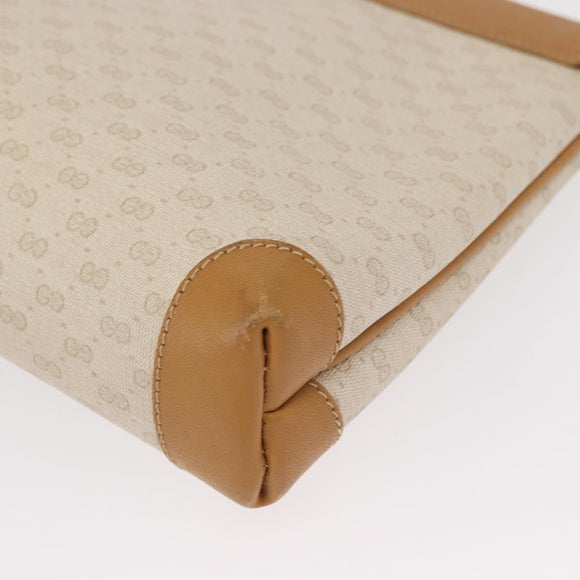 GUCCI Micro GG Supreme Shoulder Bag PVC Cream Gold 007 101 5553 Auth 151435