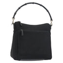 GUCCI Bamboo Shoulder Bag Nylon Black Silver 000 0509 Auth 151436-1