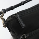 GUCCI Bamboo Shoulder Bag Nylon Black Silver 000 0509 Auth 151436-10