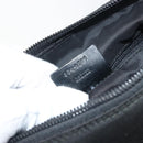 GUCCI Bamboo Shoulder Bag Nylon Black Silver 000 0509 Auth 151436-12