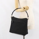 GUCCI Bamboo Shoulder Bag Nylon Black Silver 000 0509 Auth 151436-24