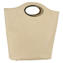 GUCCI Hand Bag Leather Beige Gold 000 1013 0556 Auth 151437-1