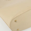 GUCCI Hand Bag Leather Beige Gold 000 1013 0556 Auth 151437-14