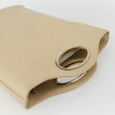 GUCCI Hand Bag Leather Beige Gold 000 1013 0556 Auth 151437-6