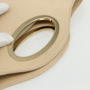 GUCCI Hand Bag Leather Beige Gold 000 1013 0556 Auth 151437-7