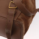GUCCI Bamboo Backpack Suede Brown Gold 003 2058 0016 Auth 151439-17