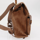 GUCCI Bamboo Backpack Suede Brown Gold 003 2058 0016 Auth 151439-5