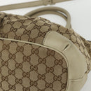 GUCCI GG Canvas Hand Bag 2way Beige Gold 247902 Auth 151442-12