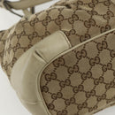 GUCCI GG Canvas Hand Bag 2way Beige Gold 247902 Auth 151442-15