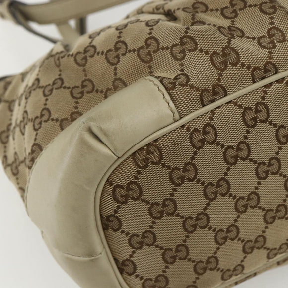 GUCCI GG Canvas Hand Bag 2way Beige Gold 247902 Auth 151442
