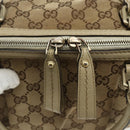 GUCCI GG Canvas Hand Bag 2way Beige Gold 247902 Auth 151442-16