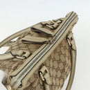 GUCCI GG Canvas Hand Bag 2way Beige Gold 247902 Auth 151442-6