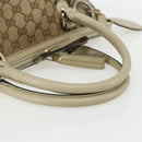 GUCCI GG Canvas Hand Bag 2way Beige Gold 247902 Auth 151442-7