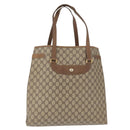 GUCCI GG Supreme Tote Bag PVC Beige Gold 39 02 061 Auth 151443-1