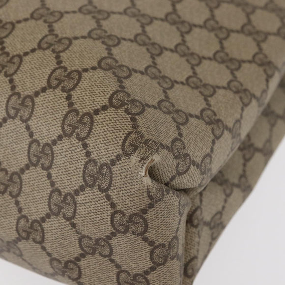 GUCCI GG Supreme Tote Bag PVC Beige Gold 39 02 061 Auth 151443