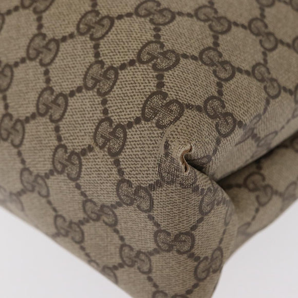 GUCCI GG Supreme Tote Bag PVC Beige Gold 39 02 061 Auth 151443