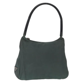 PRADA Shoulder Bag Nylon Green Silver Auth 151444