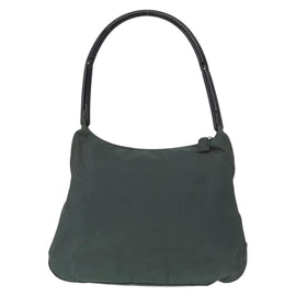 PRADA Shoulder Bag Nylon Green Silver Auth 151444 - 0